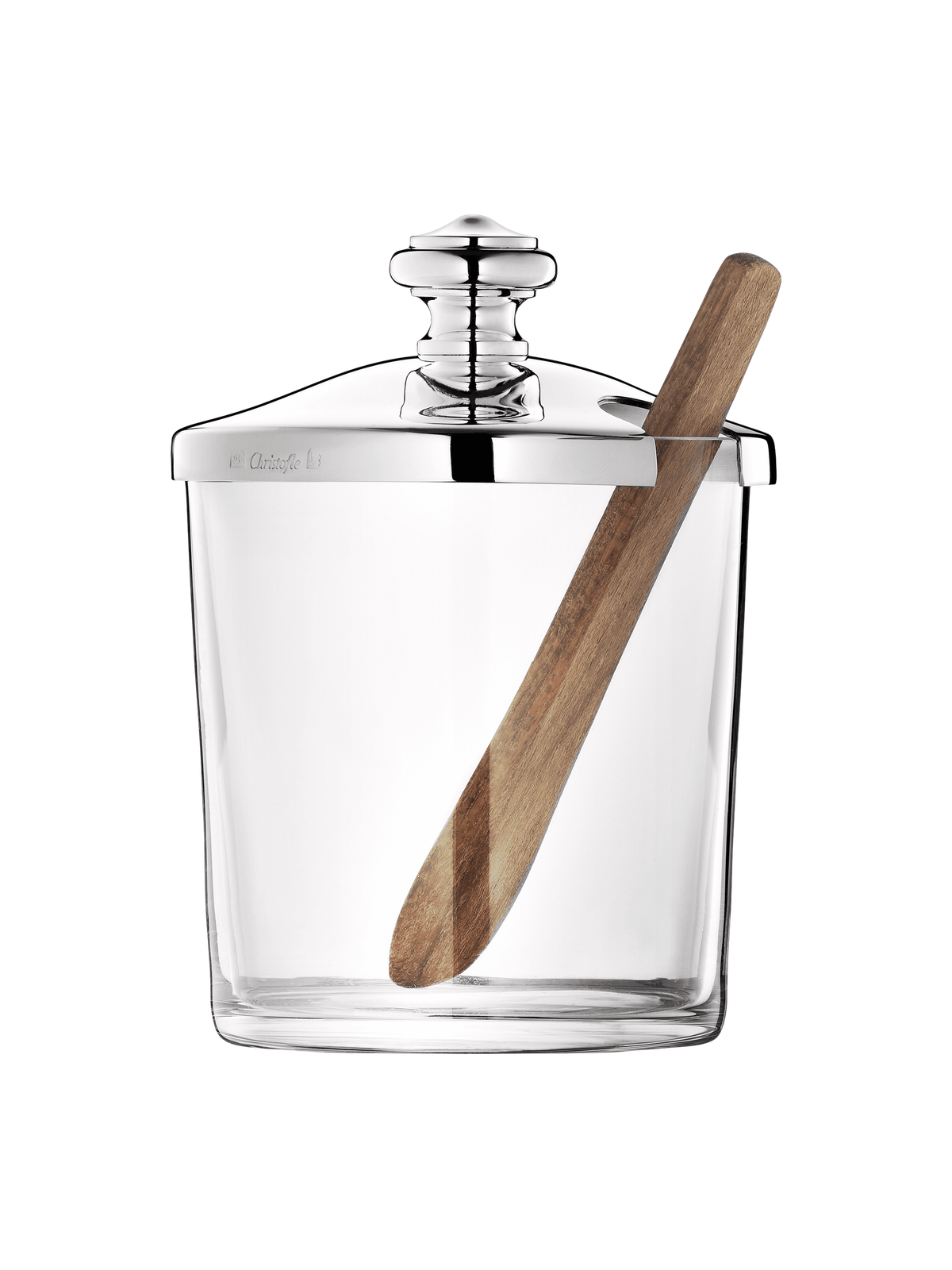 Баночка для горчицы или джема с крышкой и ложкой, посеребрение — Albi