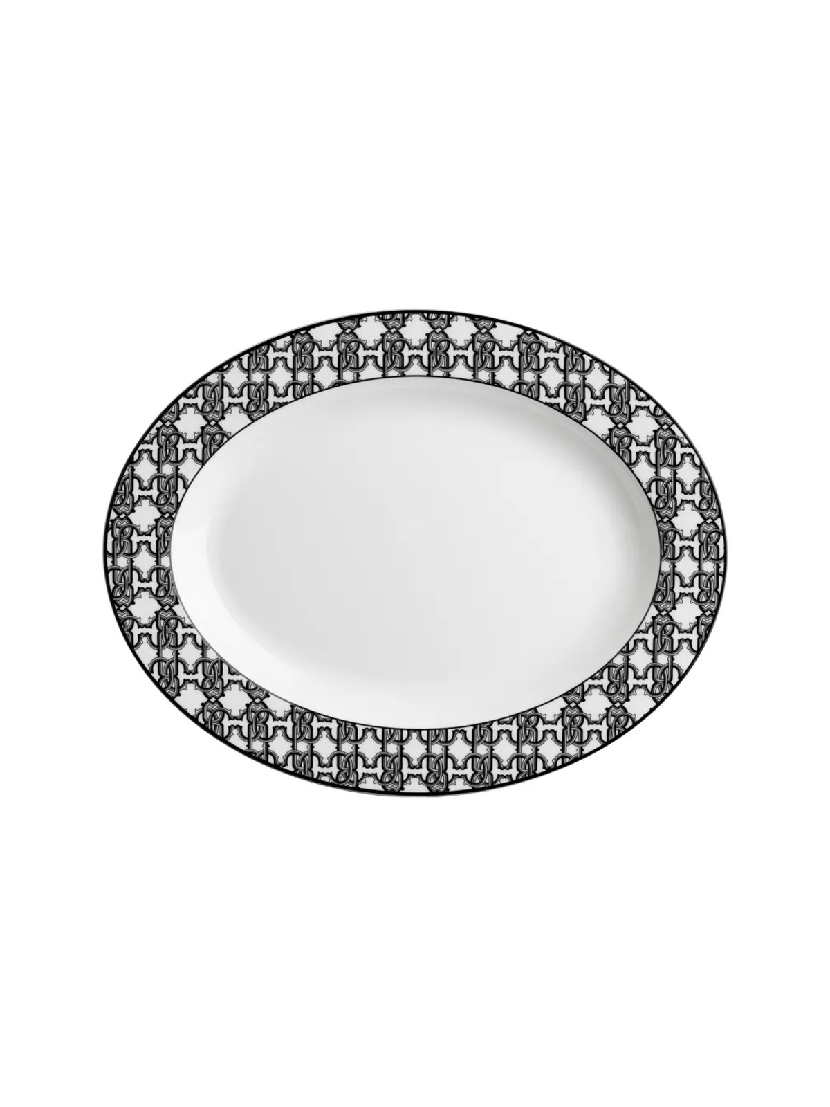 Monogram Black — Овальное блюдо