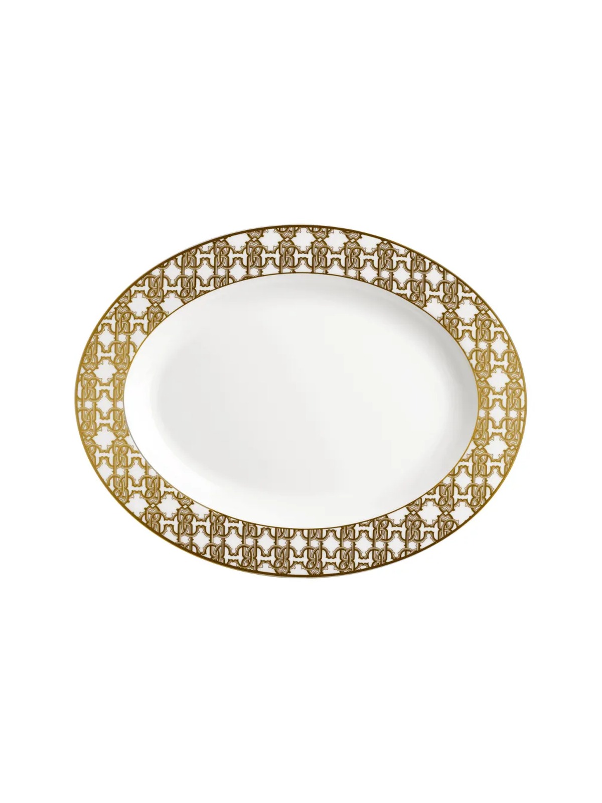 Monogram Gold — Овальное блюдо