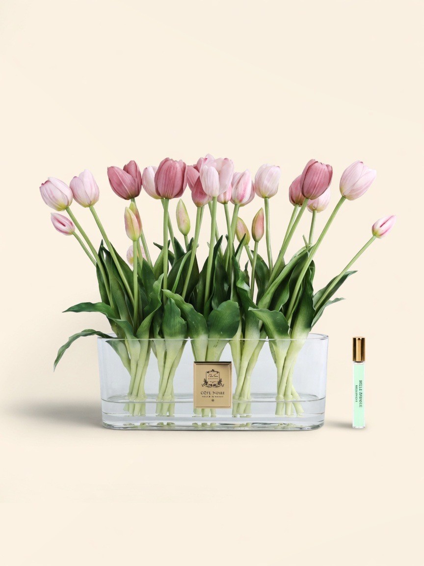 Oval Tulips — букет тюльпанов, розовый