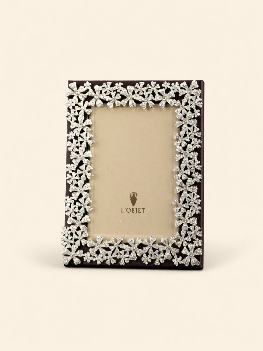 Garland — Frame for 8×10 Photo, Platinum, White Crystals