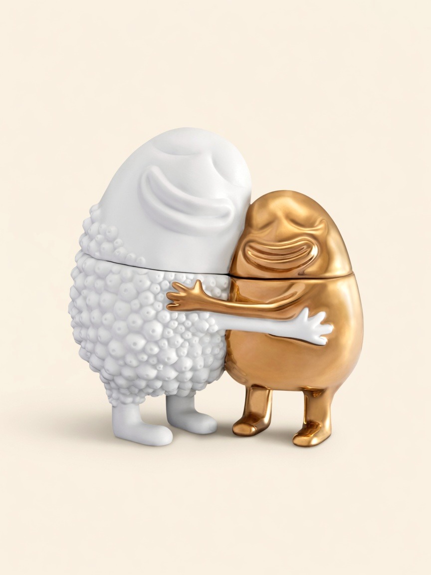 Haas Brothers — Huggers Box, White and Gold