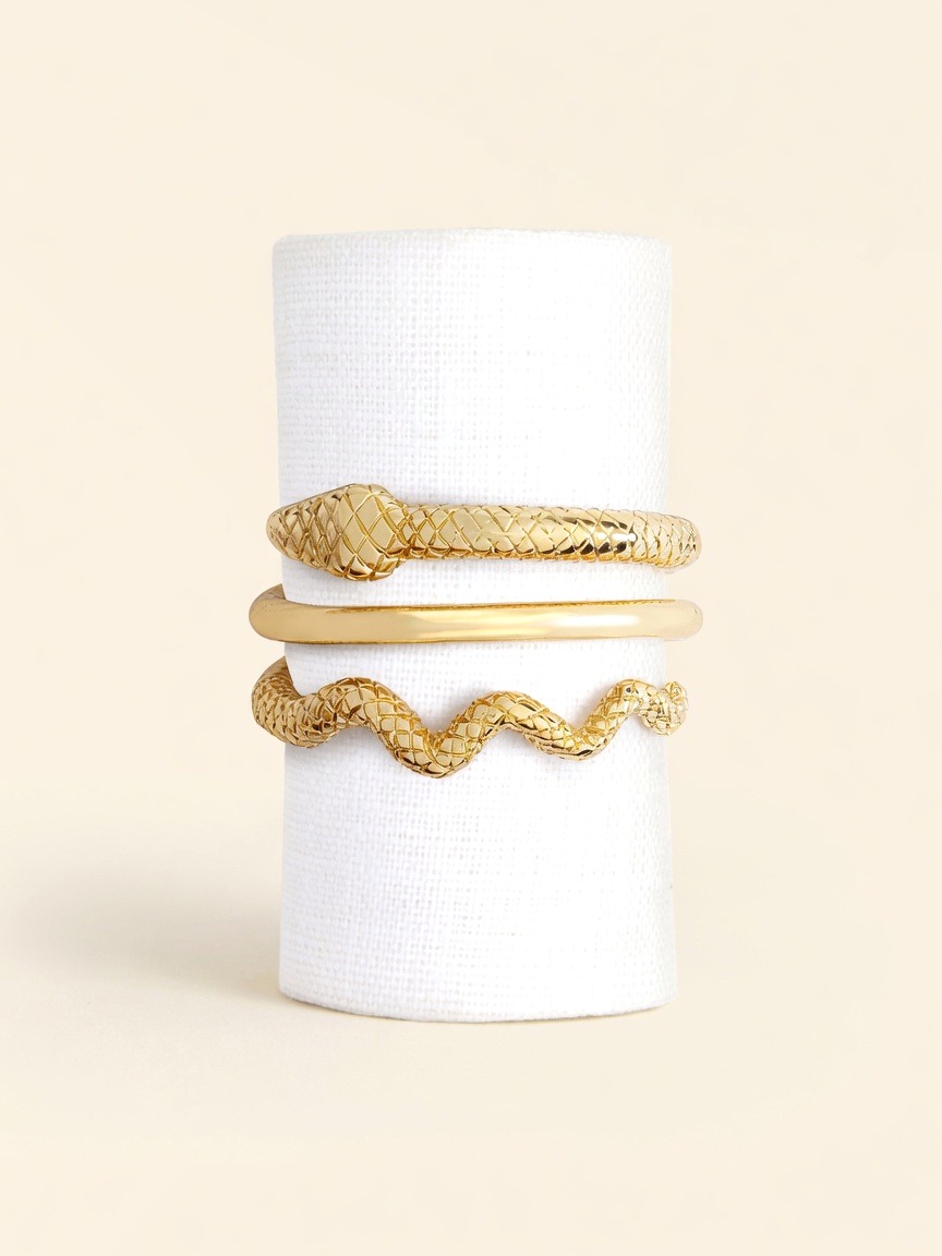 Snake — кольца для салфеток, золото, 4 шт.