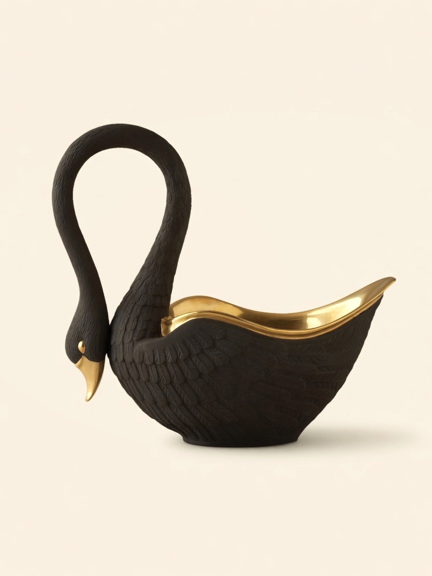 Swan — Large Bowl, Black