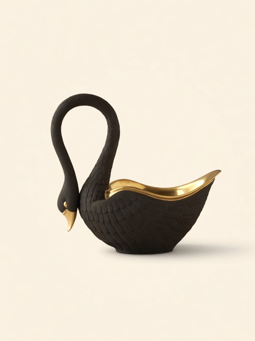 Swan — Medium Bowl, Black