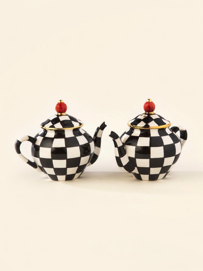 Courtly Check — набор для соли и перца в виде чайничков