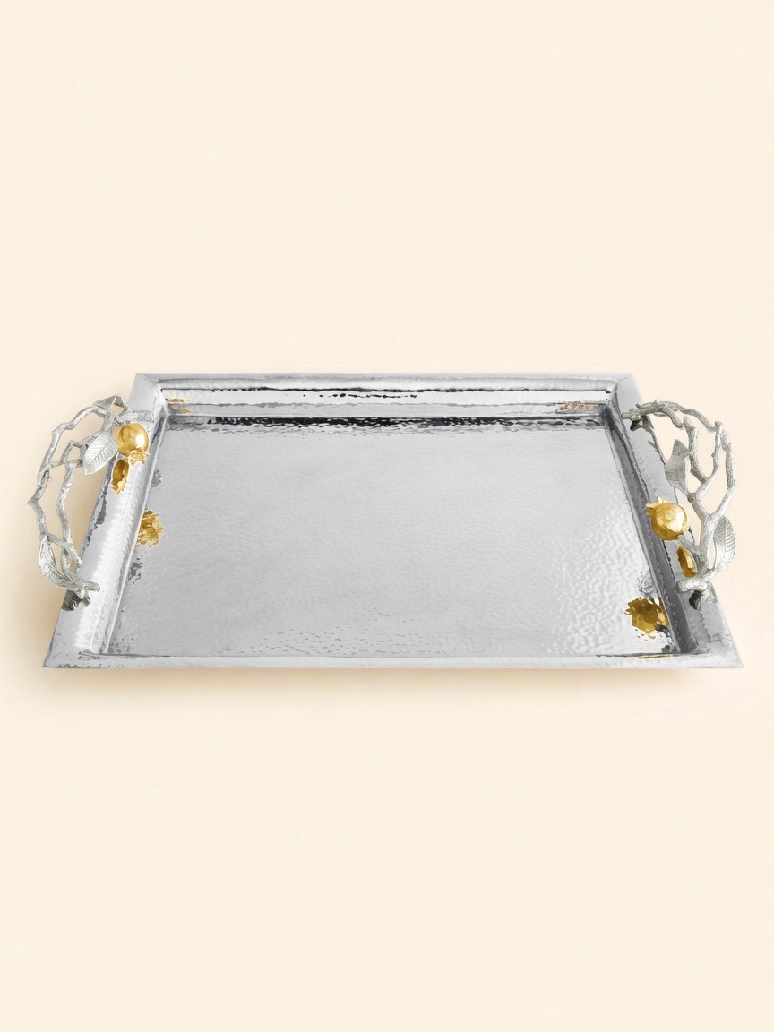 Pomegranate Silver & Gold — сервировочный поднос