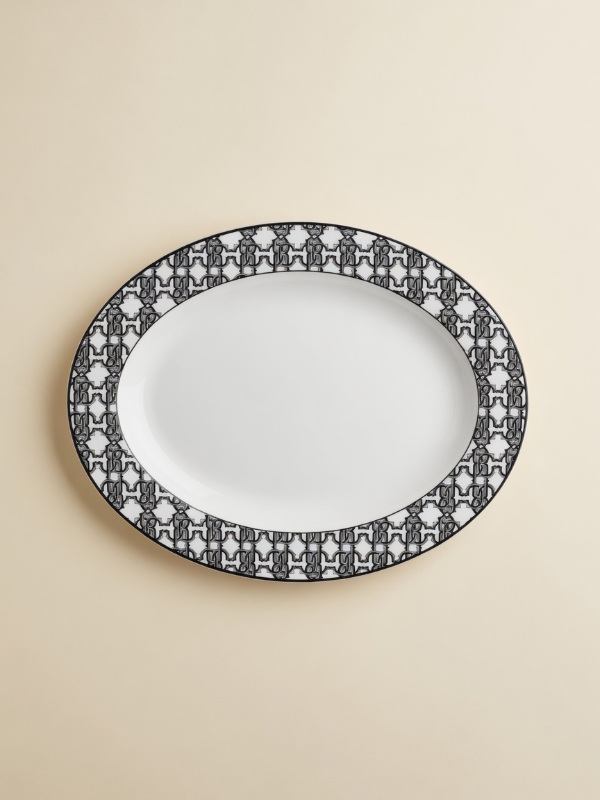 Monogram Black — овальное блюдо Ø 36 см
