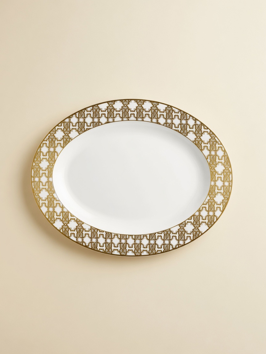 Monogram Gold — овальное блюдо Ø 36 см