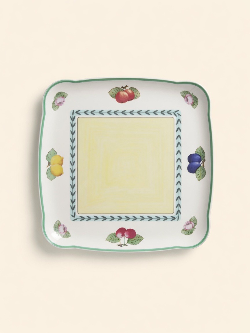 French Garden — Square Serving Platter