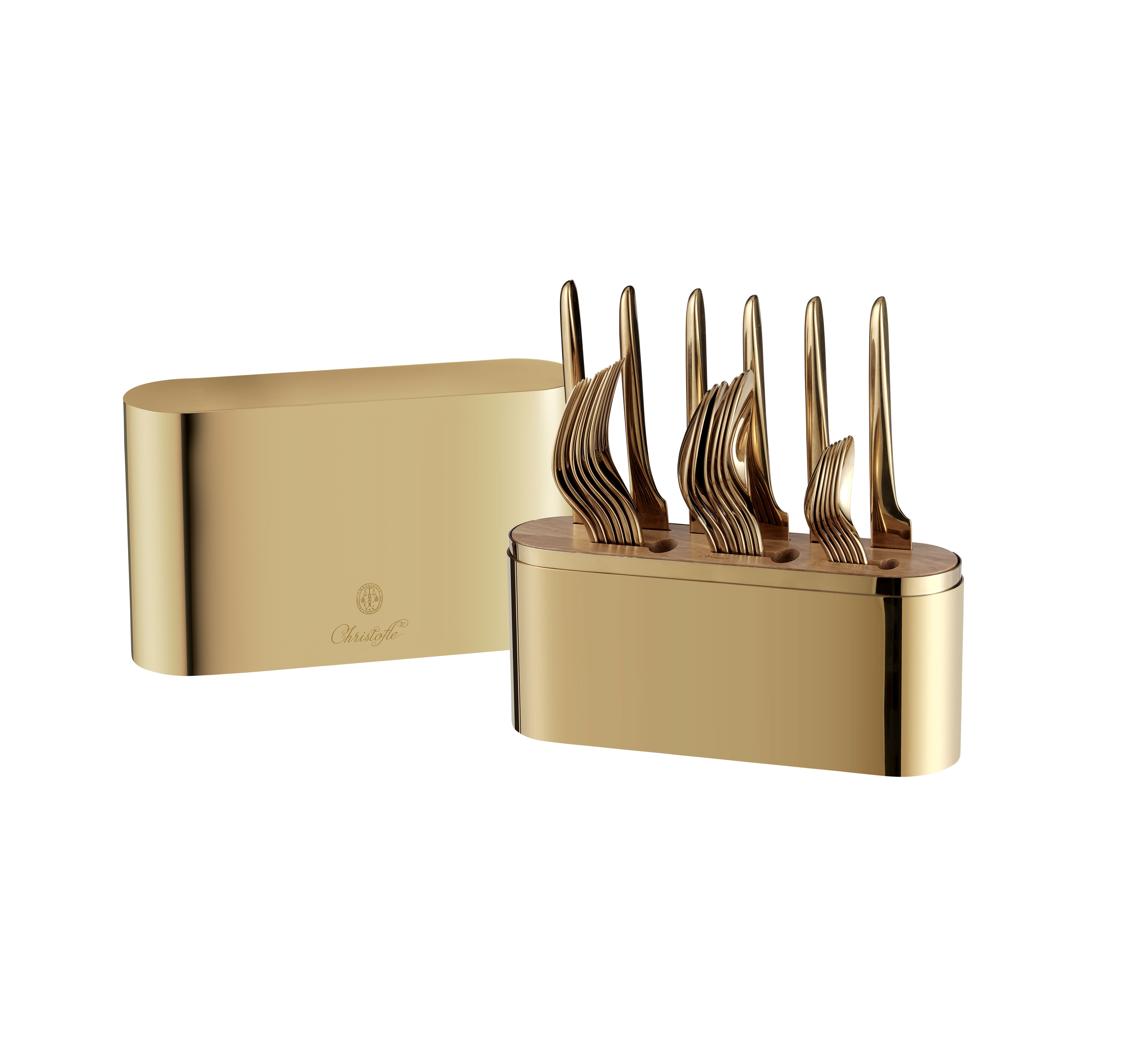 Золотистый футляр из нержавеющей стали для 24 предметов (продаётся пустым) — Concorde Variations 3