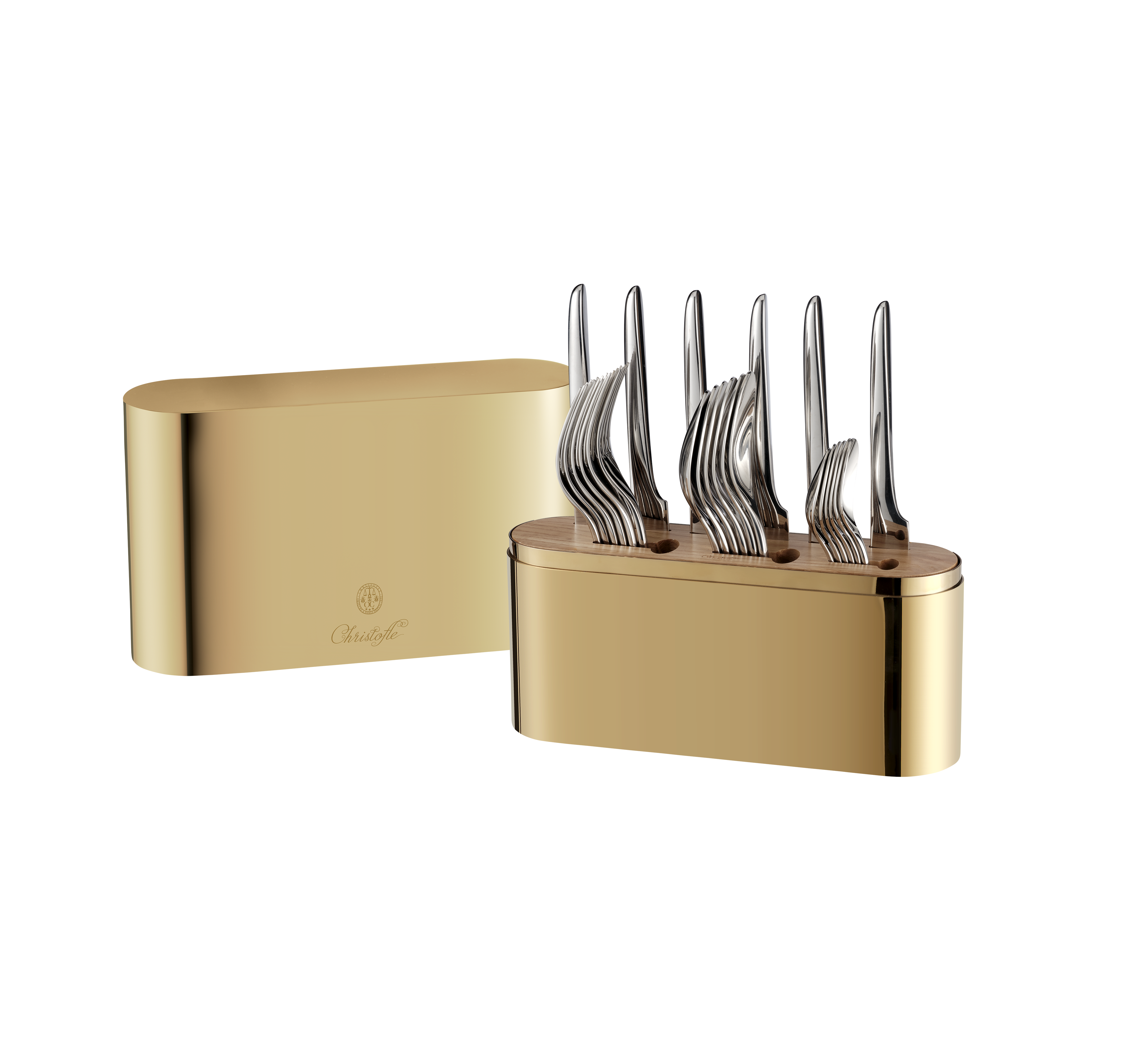 Золотистый футляр из нержавеющей стали для 24 предметов (продаётся пустым) — Concorde Variations 4