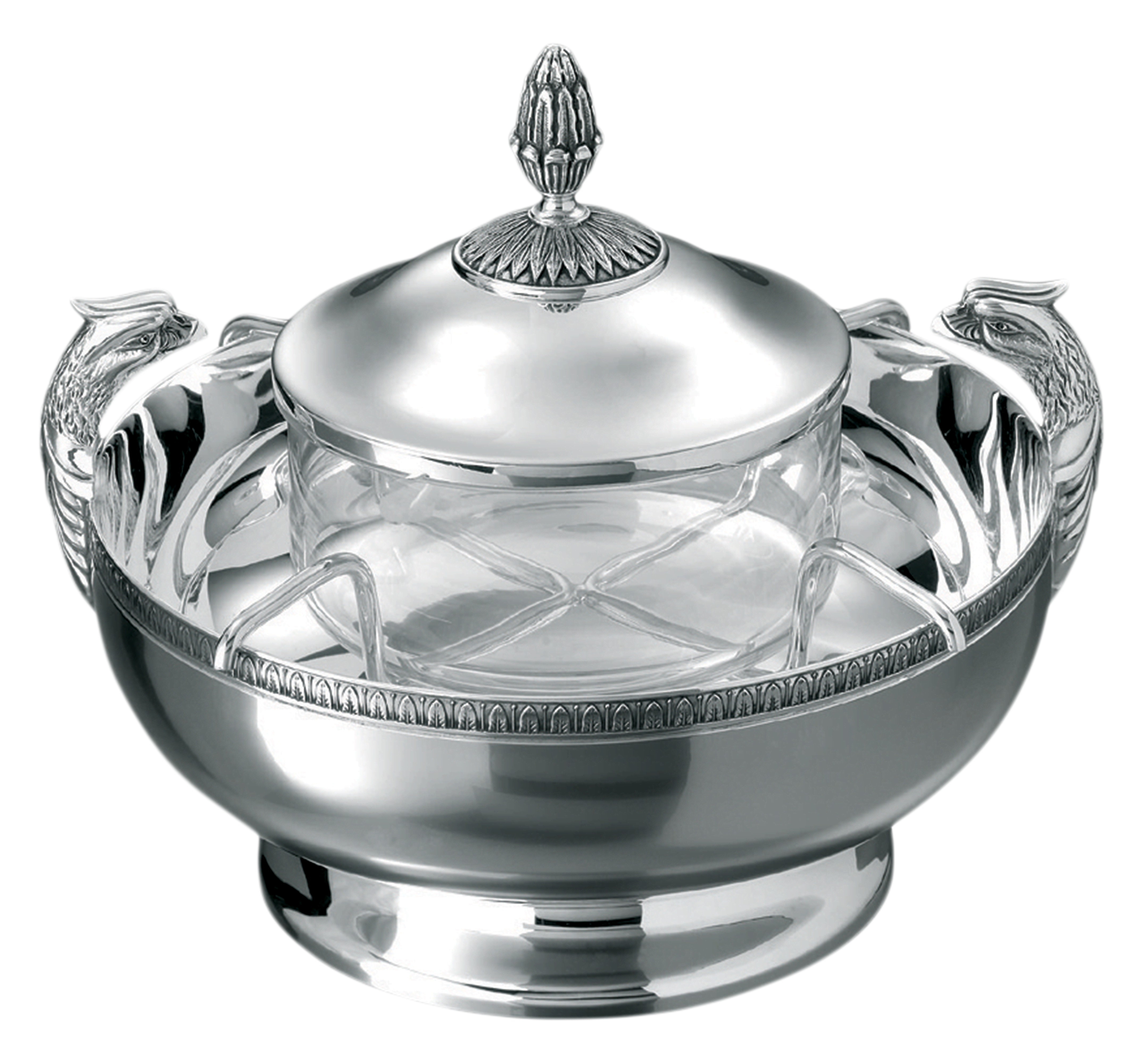 Набор для подачи икры с посеребрением — Malmaison 2