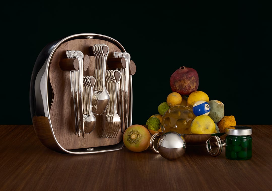 Столовый набор с посеребрением, 24 предмета, с раковиной — Carrousel