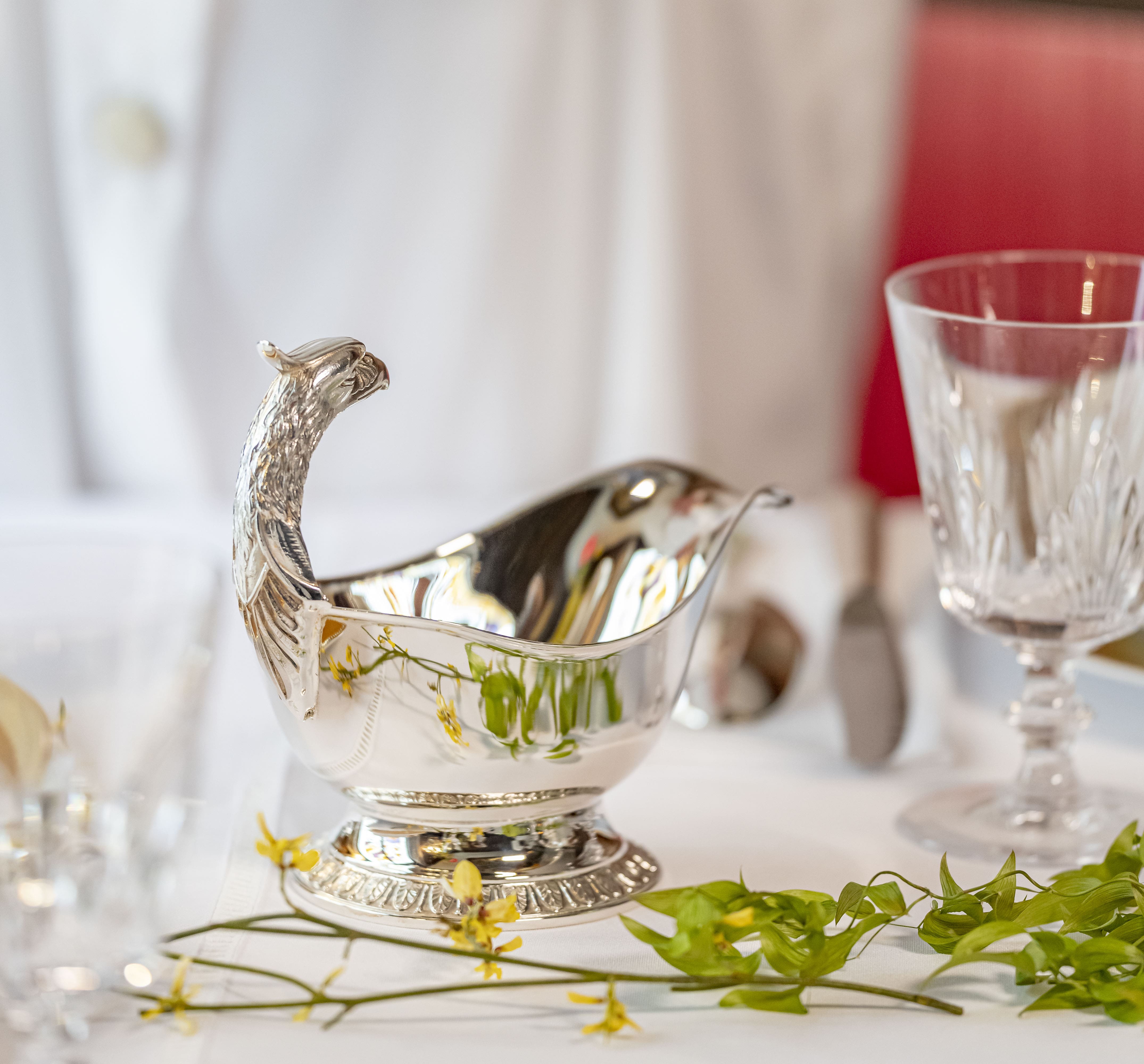 Большой соусник с посеребрением — Malmaison 2