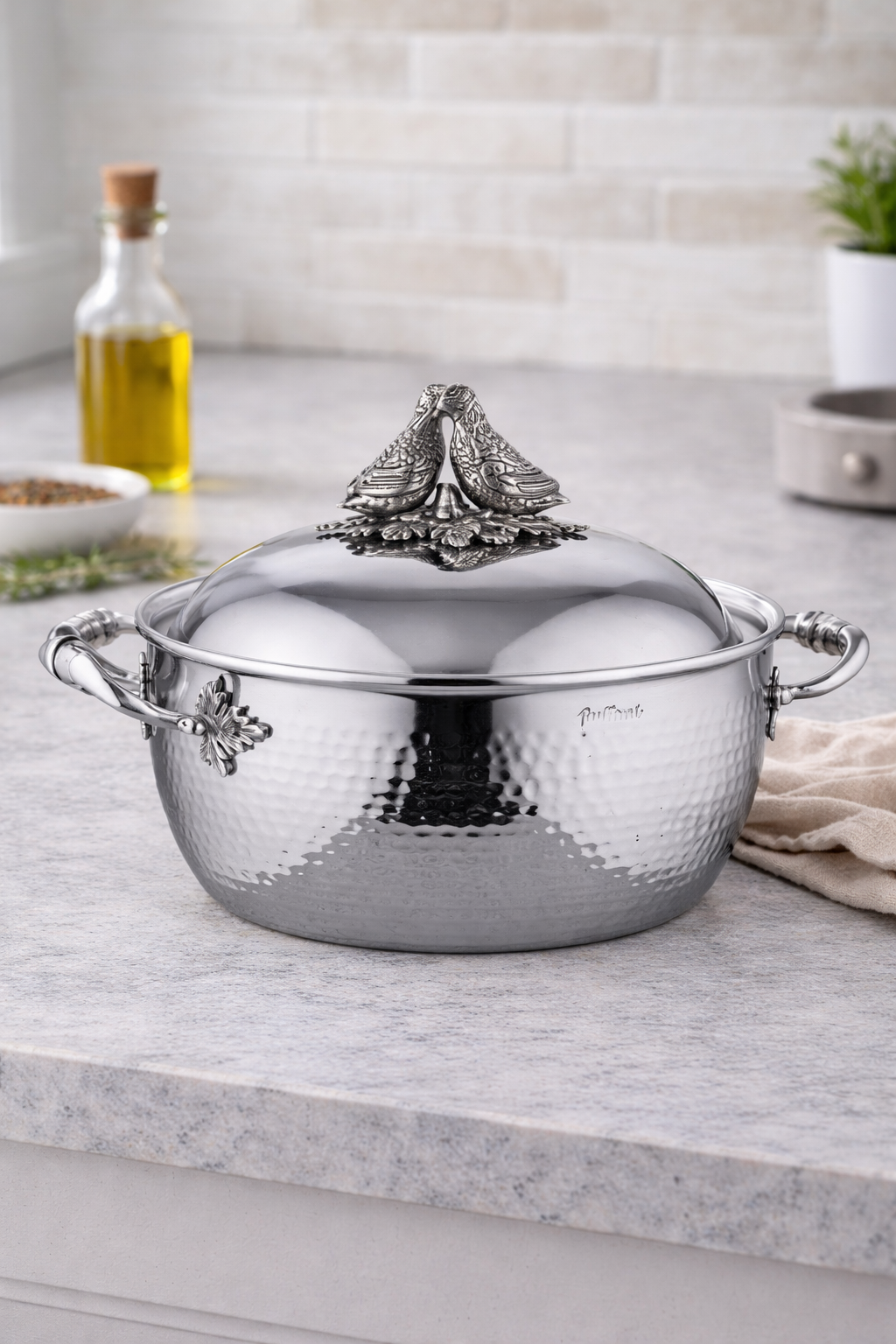 Chef Pot with Domed Lid — Lovebirds Edition