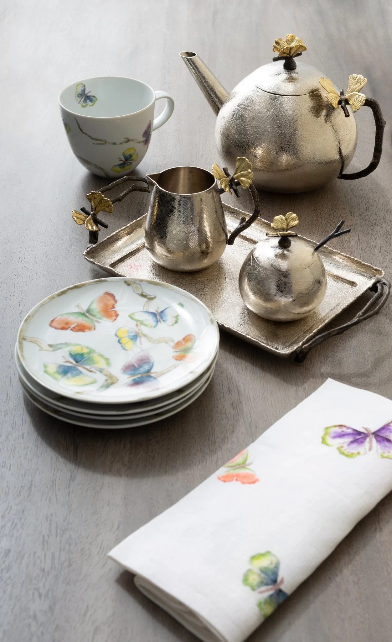 Butterfly Ginkgo Pot 10 cm with Spoon