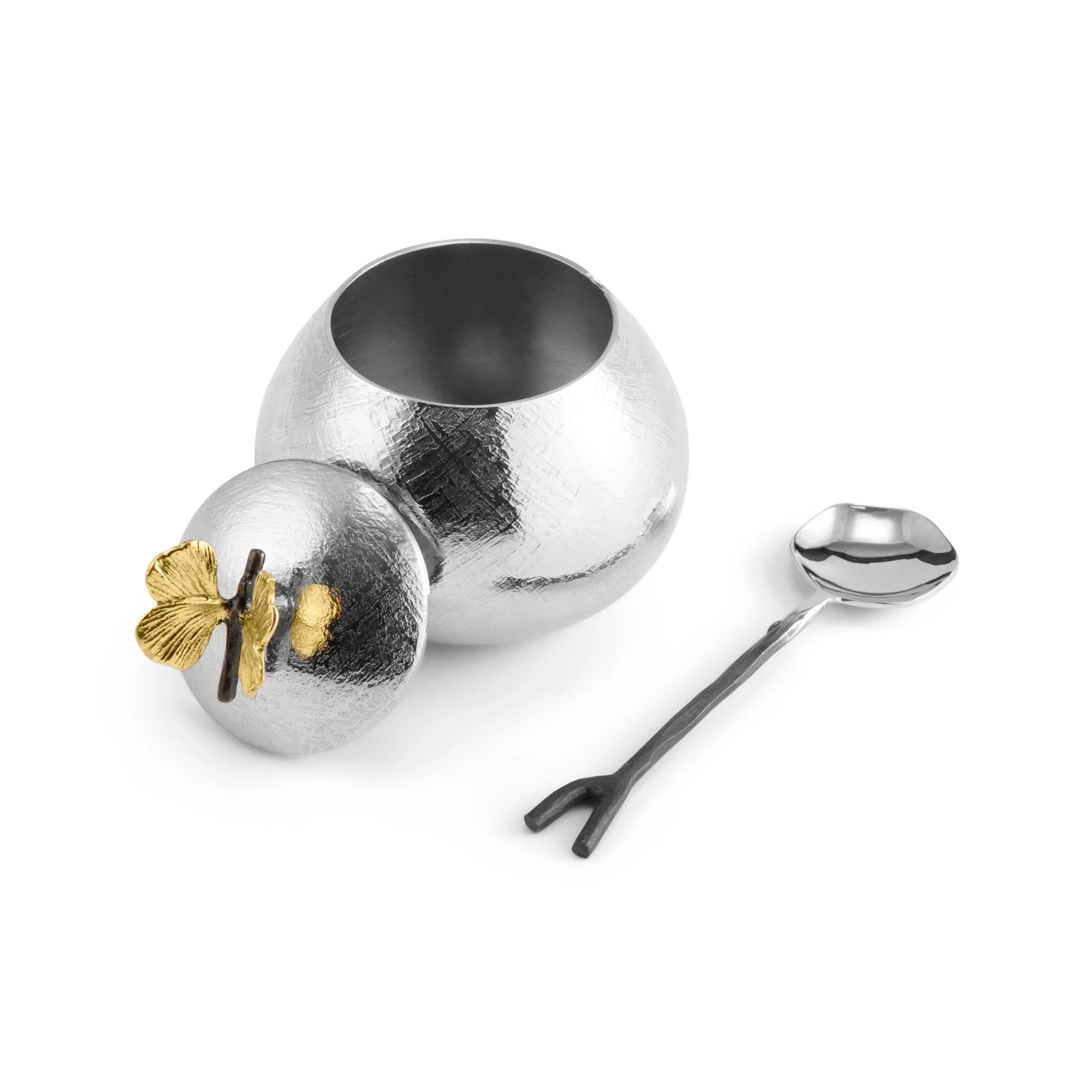 Butterfly Ginkgo Pot 10 cm with Spoon 3