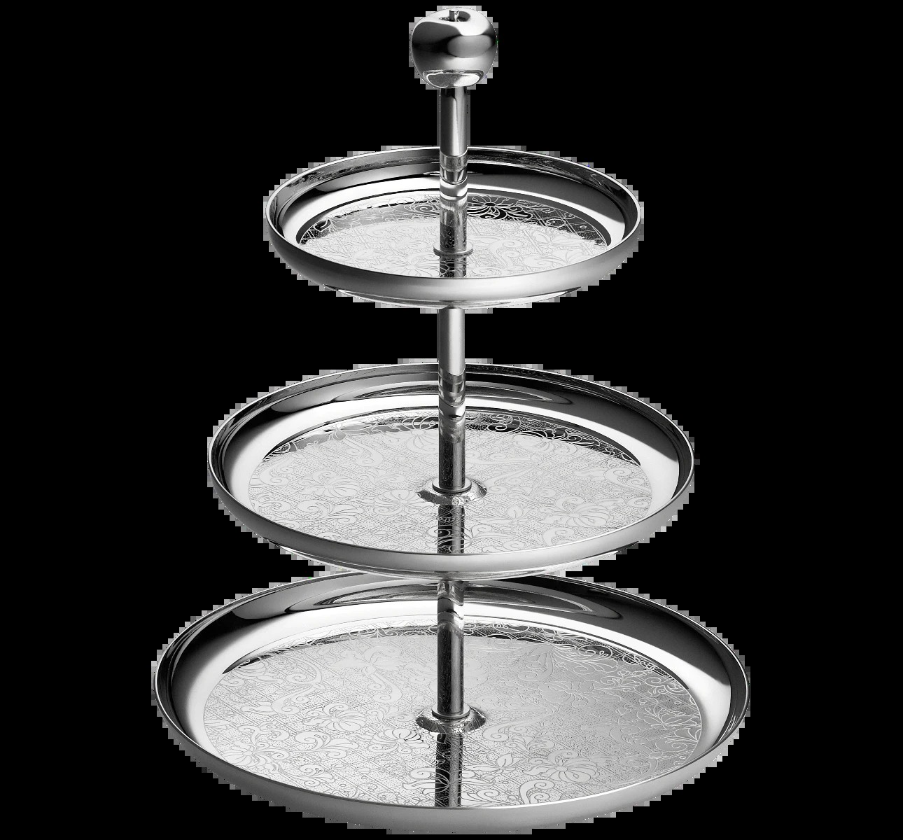 Christofle 3-tier pastry stand Jardin d’Eden