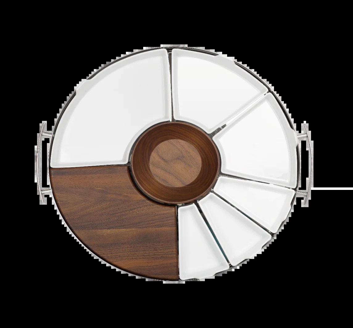 Christofle Party, round tray with handles Diametre 40 cm