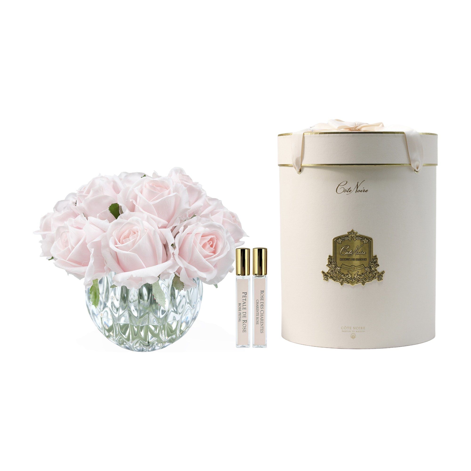 Luxury Round Bouquet — 13 бутонов роз, французский розовый