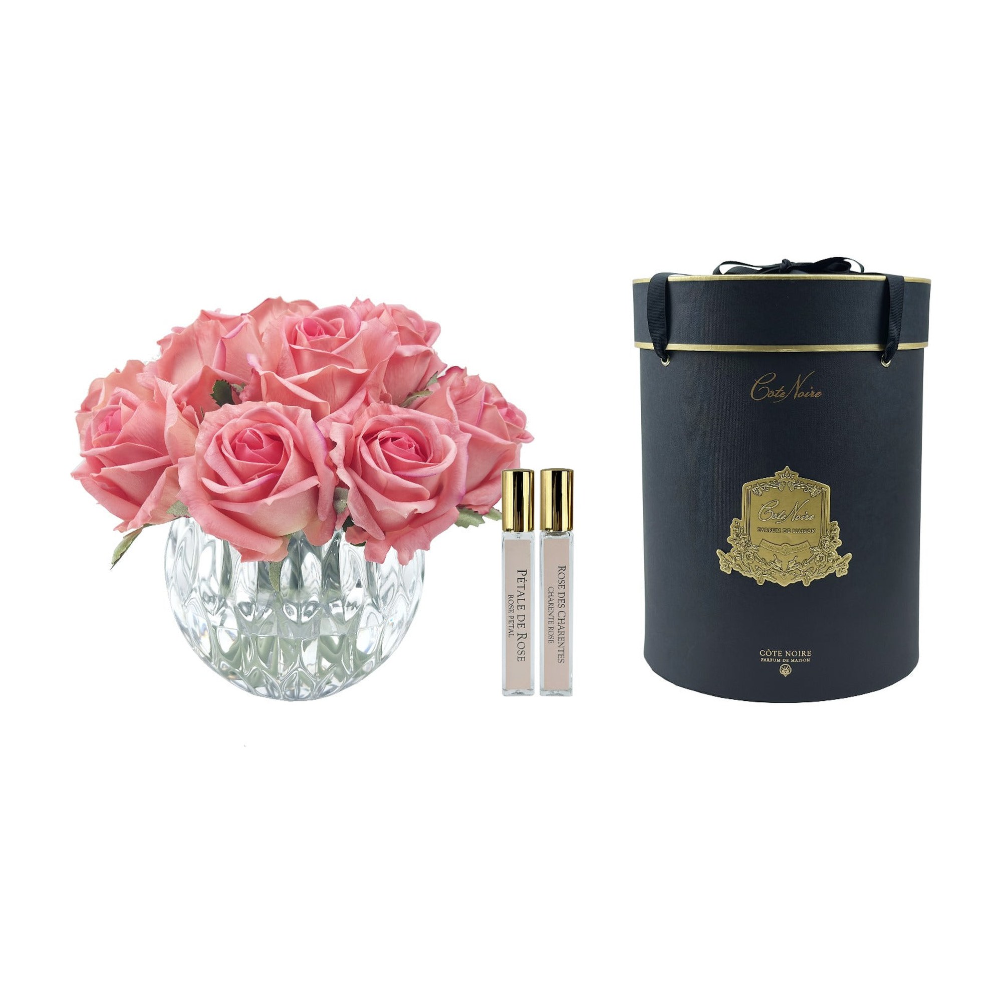 Luxury Round Bouquet — 13 бутонов роз, белый персик