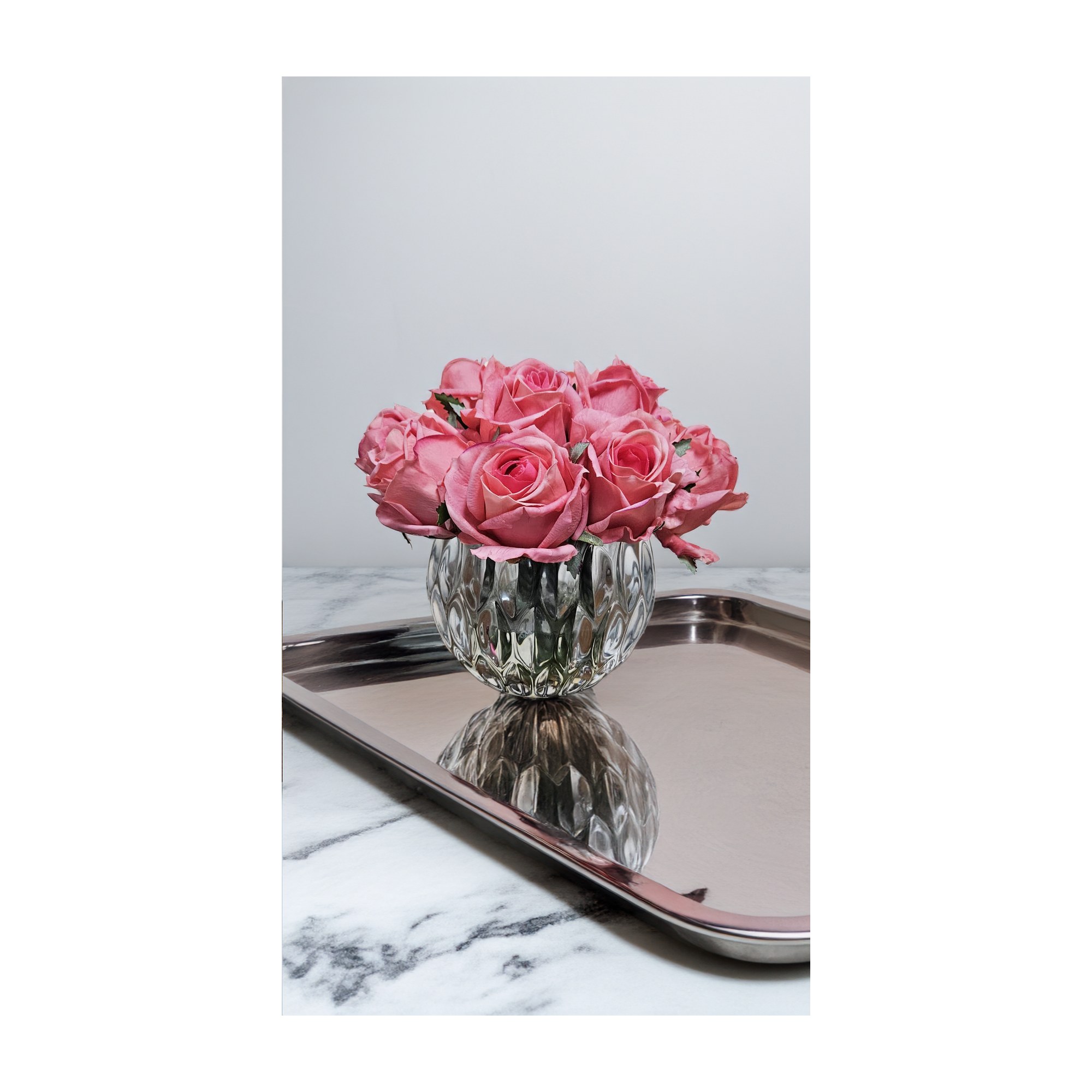 Luxury Round Bouquet — 13 бутонов роз, белый персик 3