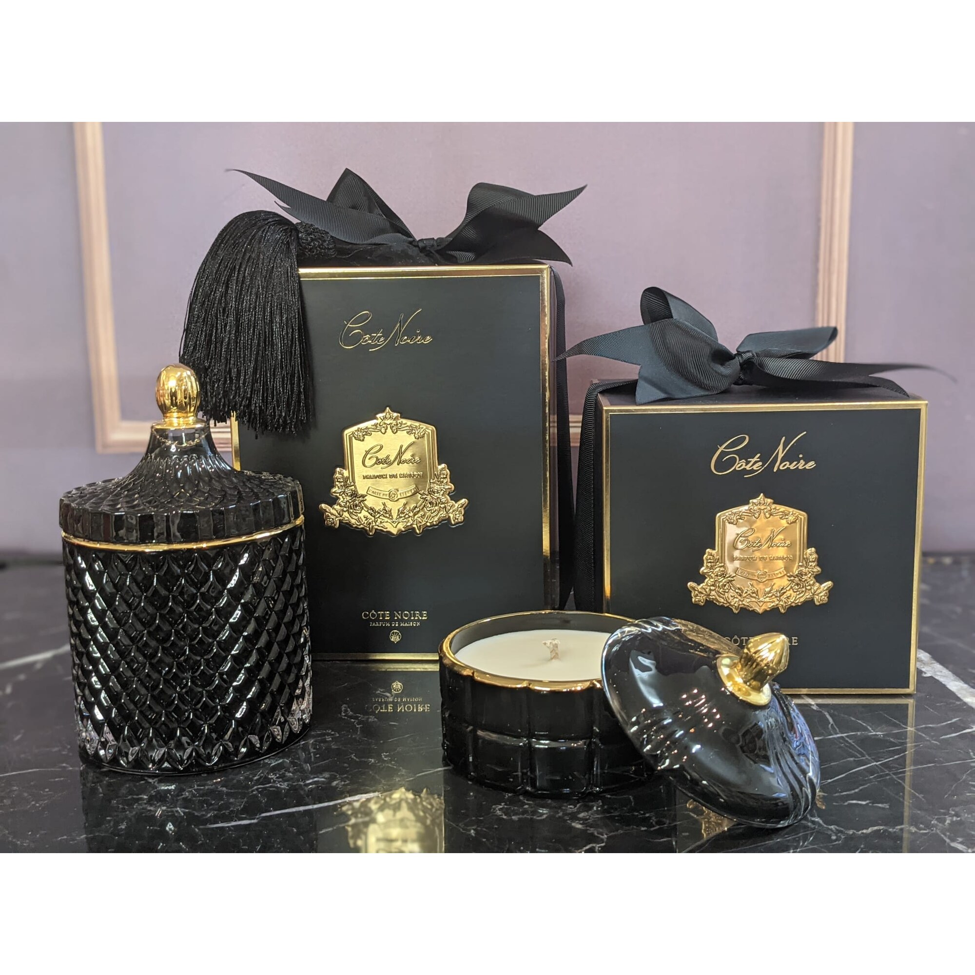 Queen of the Night — свеча Art Deco, чёрное с золотом, 200 г 3