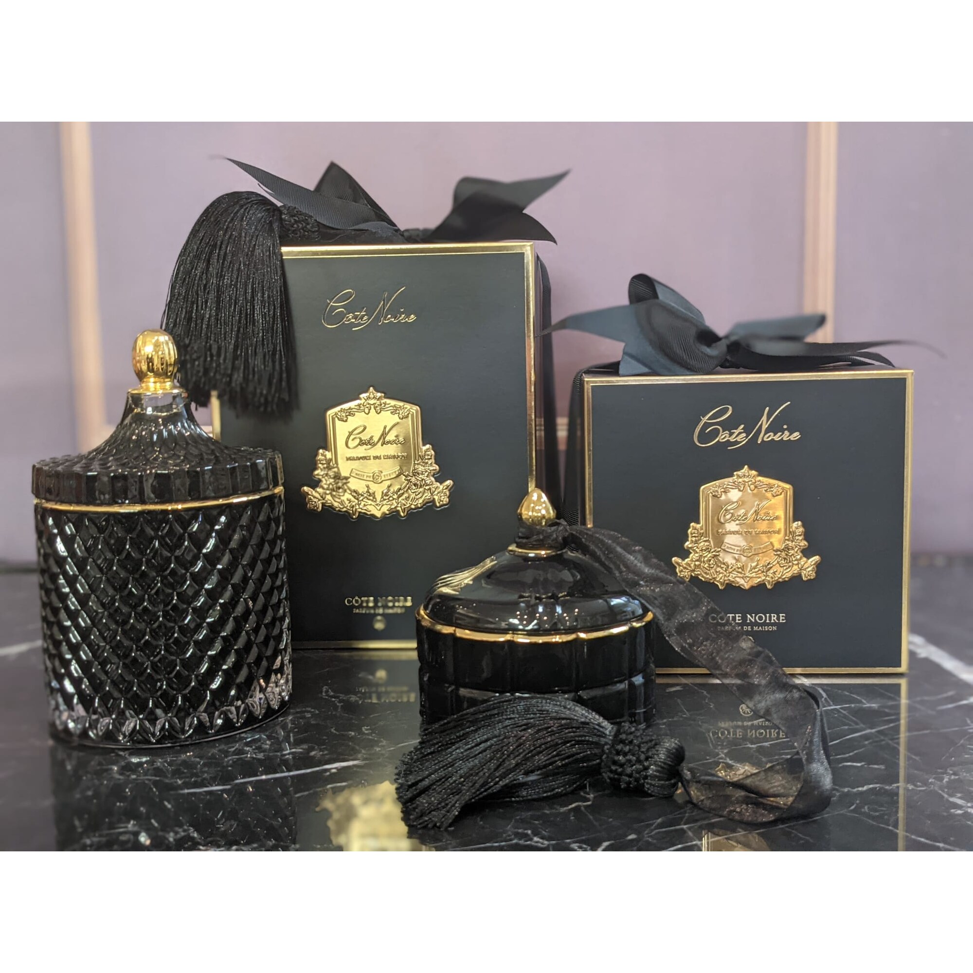 Queen of the Night — свеча Art Deco, чёрное с золотом, 200 г 4
