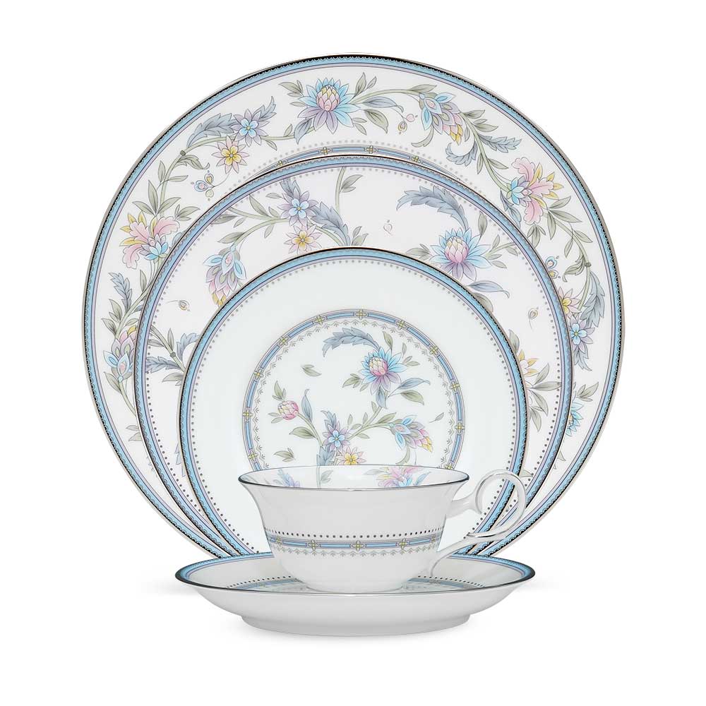 Jardin Fleuri Dinner Set for One – 5 pcs by Noritake.