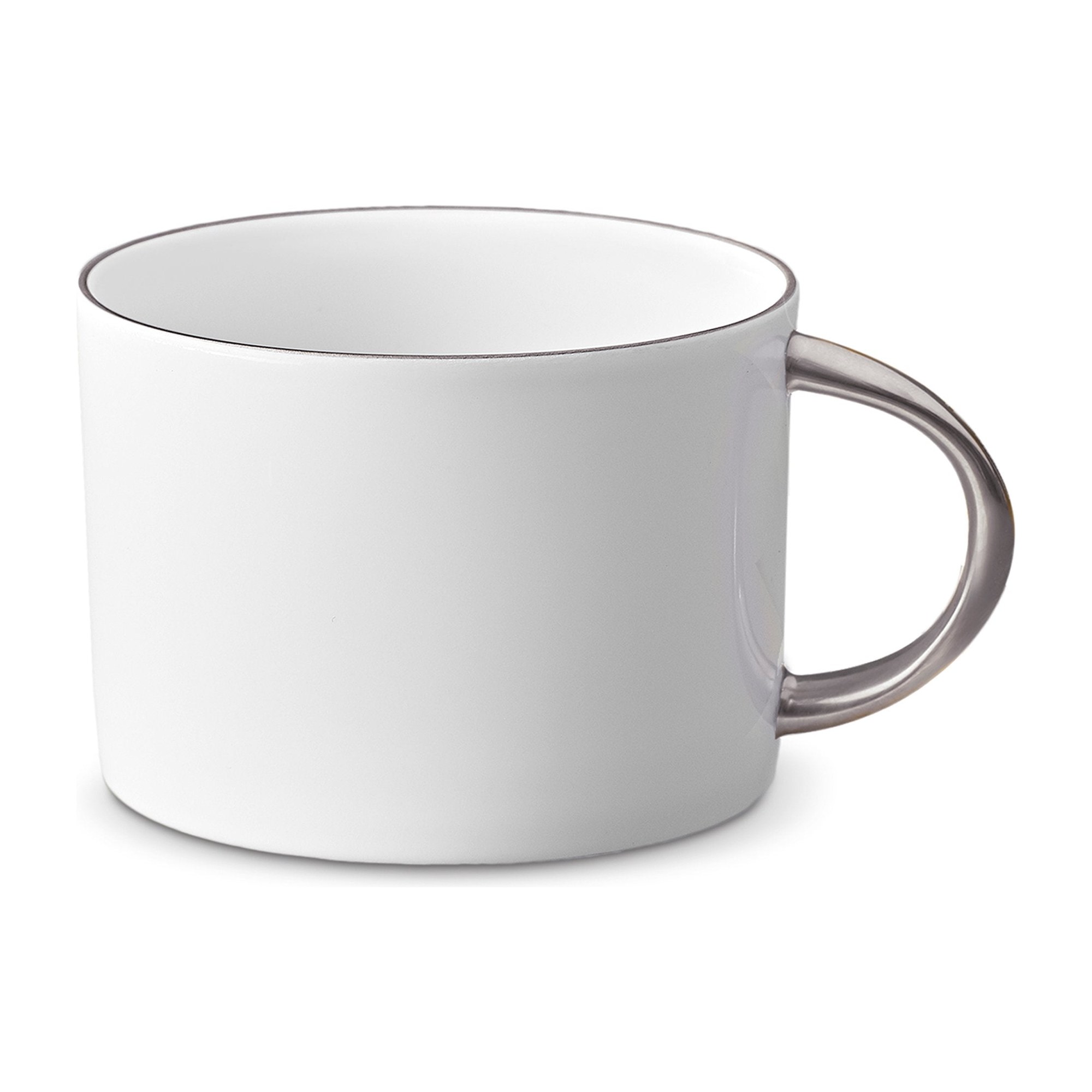 Corde — Tea Cups & Saucers, Platinum, Set of 2 2