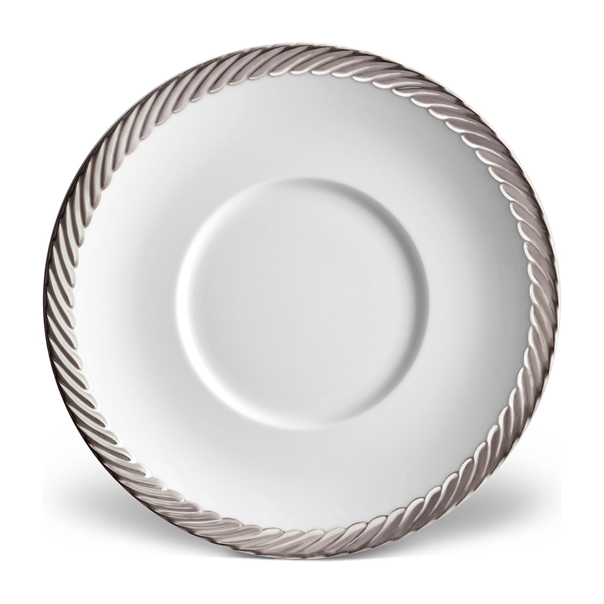 Corde — Tea Cups & Saucers, Platinum, Set of 2 3