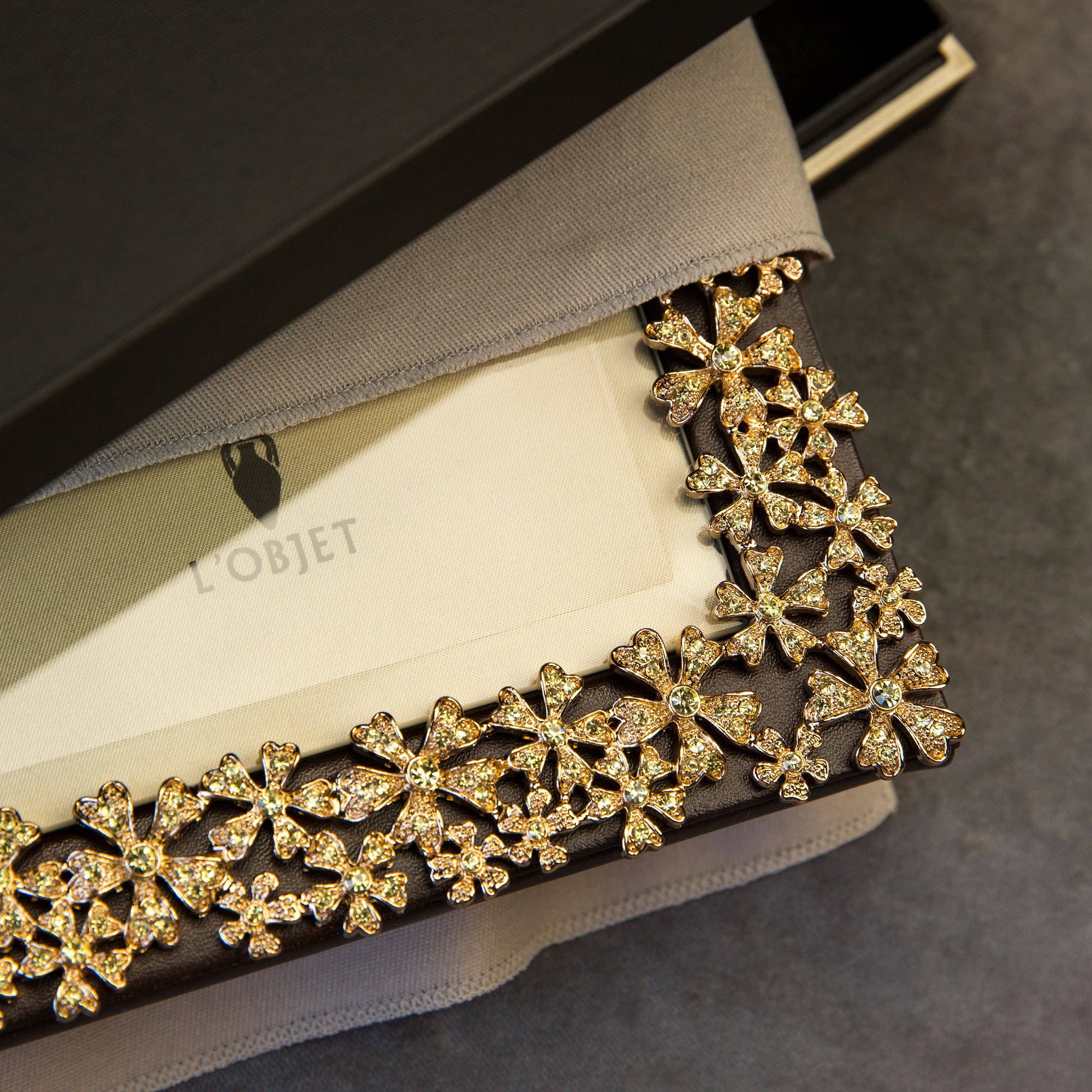 Garland — Frame for 8×10 Photo, Gold, Yellow Crystals 3