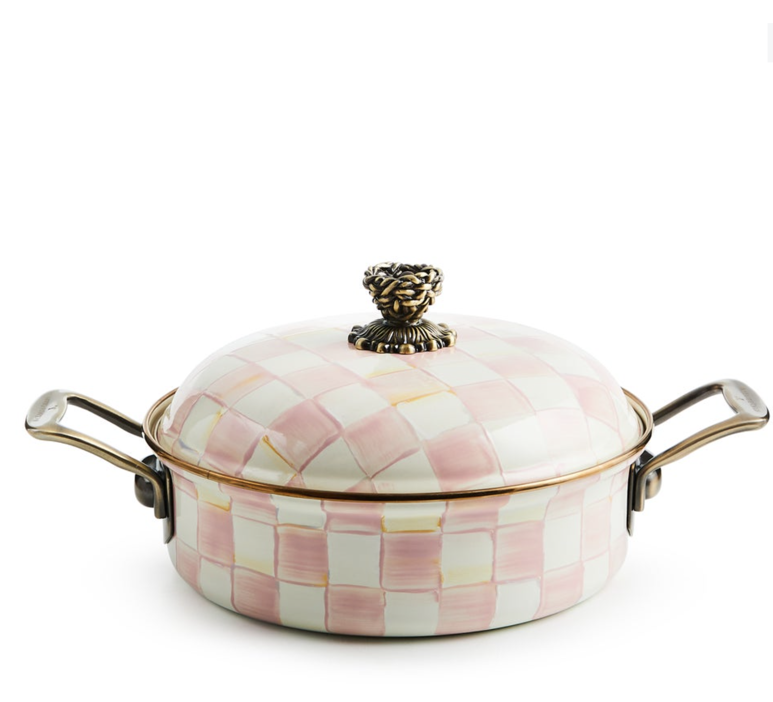 Mackenzie Childs ROSY CHECK 3 QT.CASSEROLE