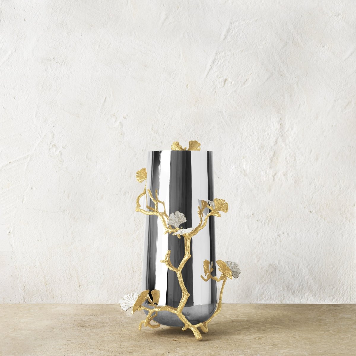 Butterfly Ginkgo Gold — Vase 8