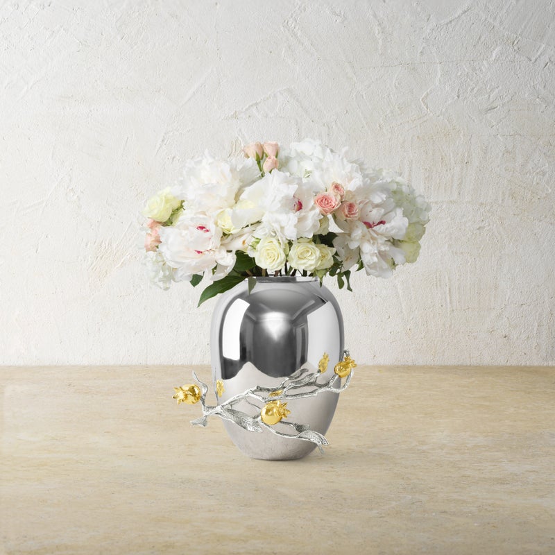 Pomegranate Silver & Gold — Vase 6