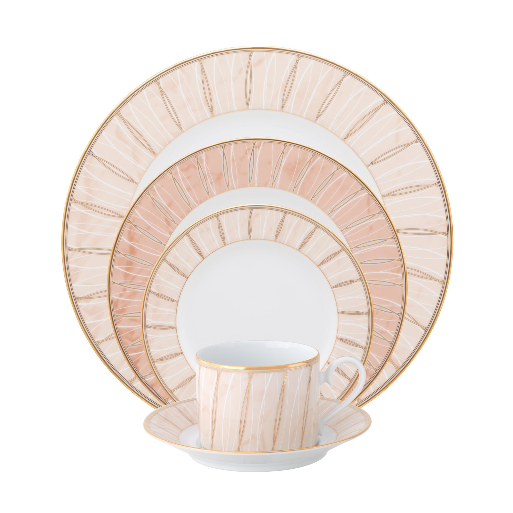 Pacific Marble Dinner Set for One – 5 pcs  by Noritake.