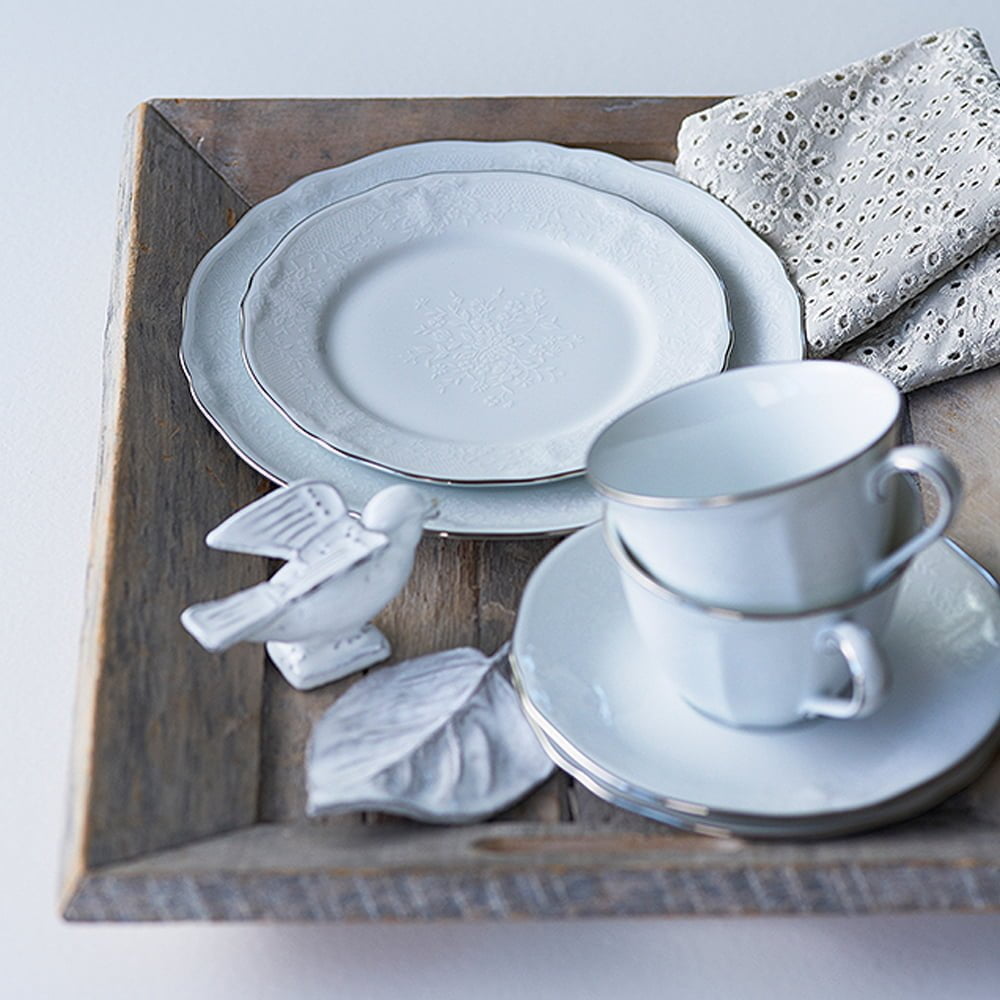 Princess Bouquet Platinum Dinner Set for One – 5 pcs  by Noritake