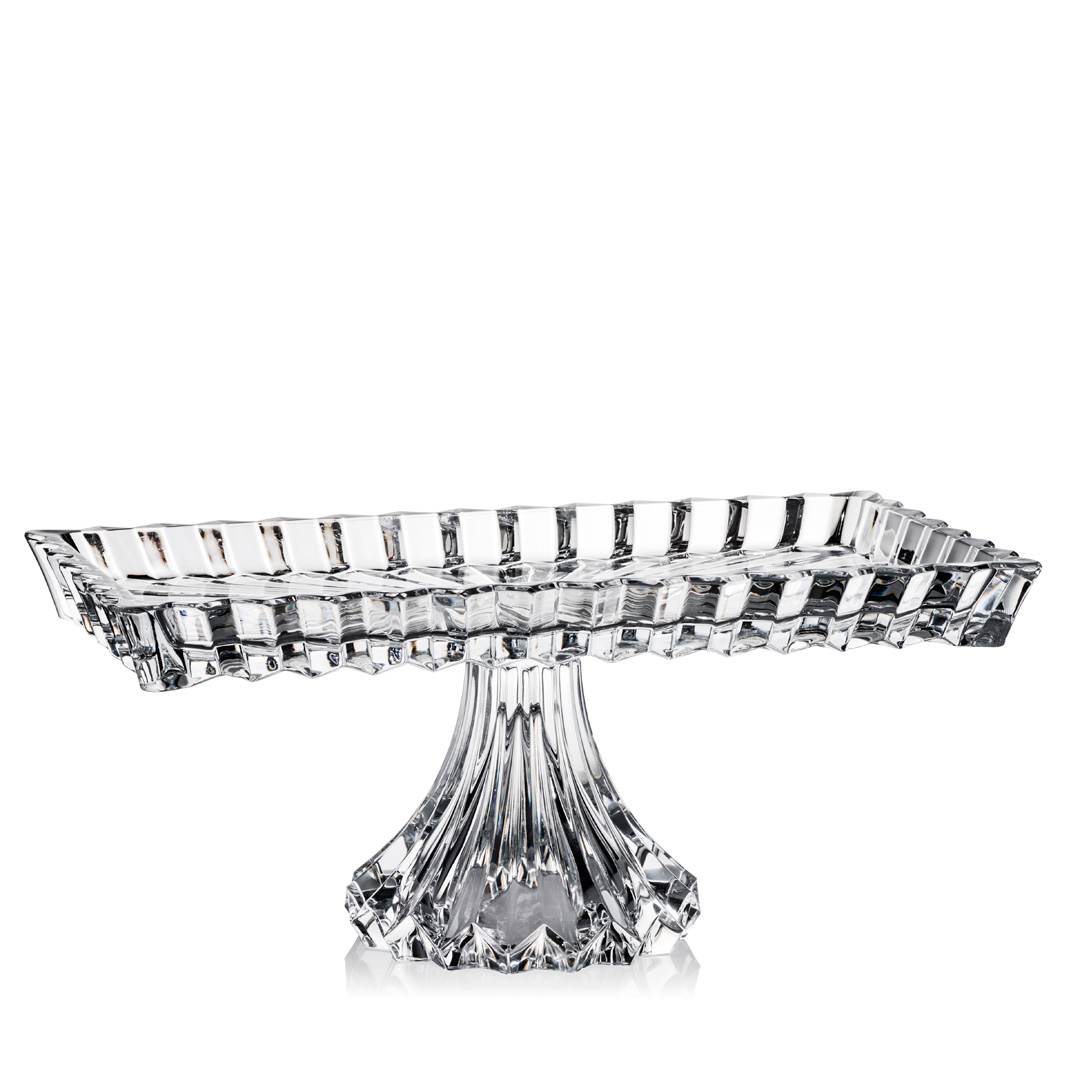 Rogaska Rectangular footed platter 35×19 Cm