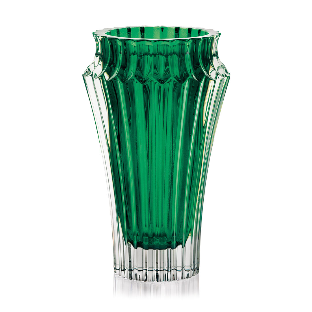 Rogaska Vase 25cm Crown Jewel Green