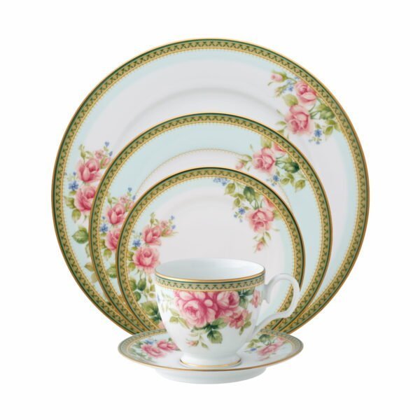 Rosa Basket Dinner and Tea set for 12 people by Noritake.