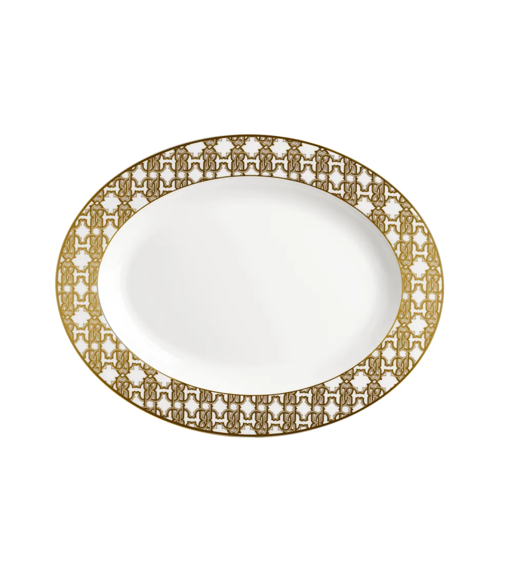 Monogram Gold — Oval Dish